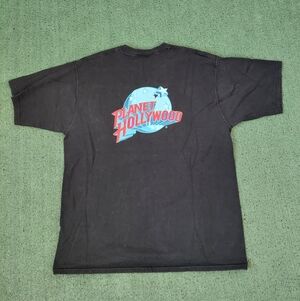 VINTAGE Planet Hollywood San Antonio Y2K Texas Black T Shirt Sz XL